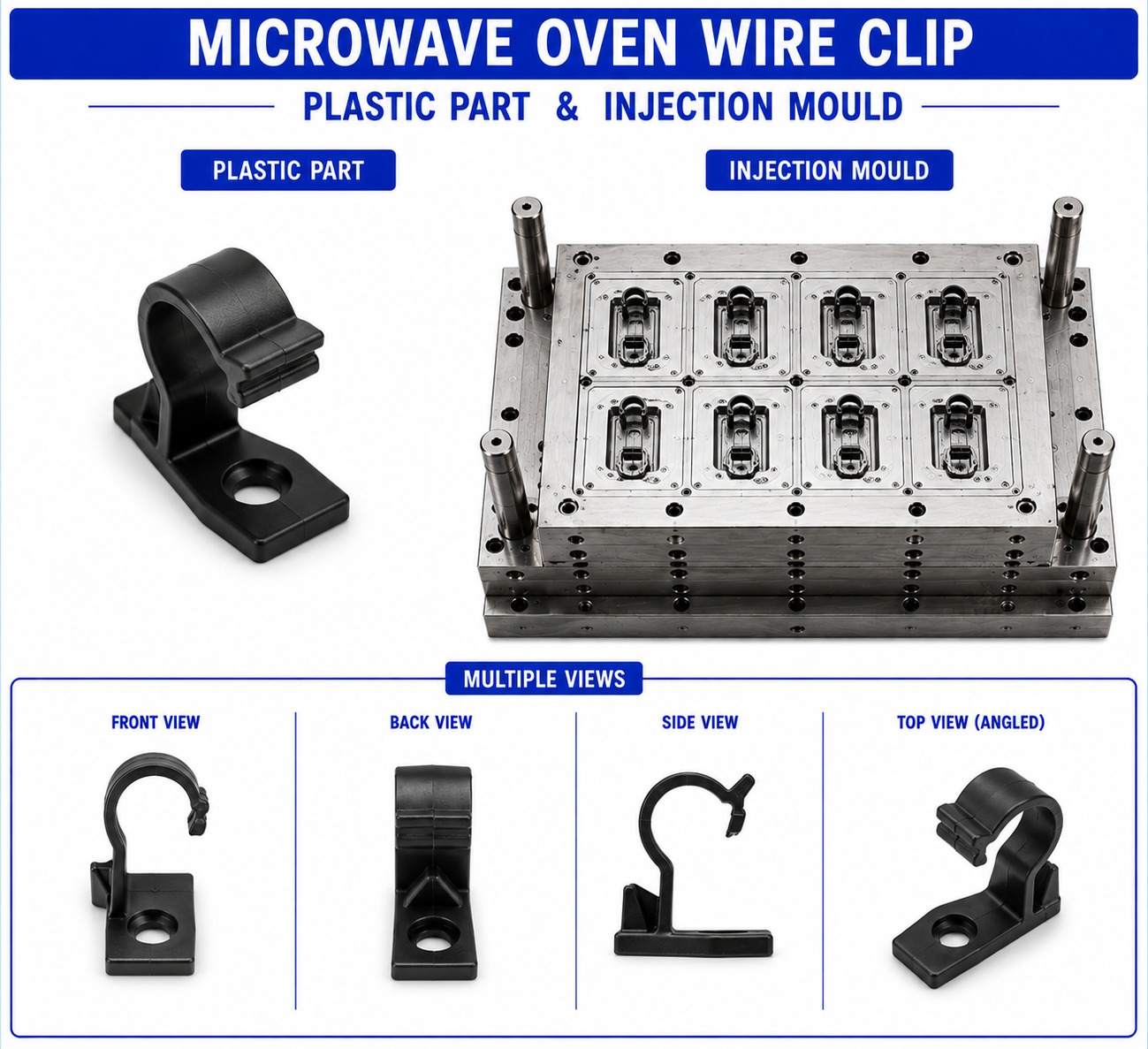 Microwave Oven Plastic Wire Clip Mould and Moulding Services